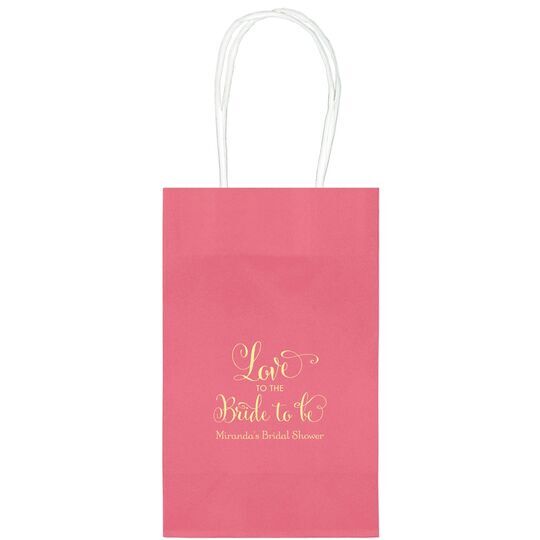 Love To The Bride To Be Medium Twisted Handled Bags